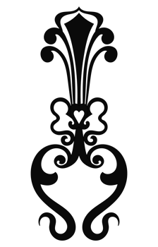 Carpet components. black stripes. rug Oriental ornament with floral motifs. Indian design element for henna tattoo, adult coloring book, greeting card, wedding invitation or spa beauty flyer. png