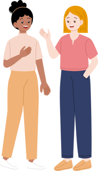 woman having conversation character illustration png