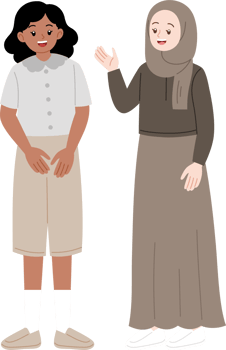 woman having conversation character illustration png