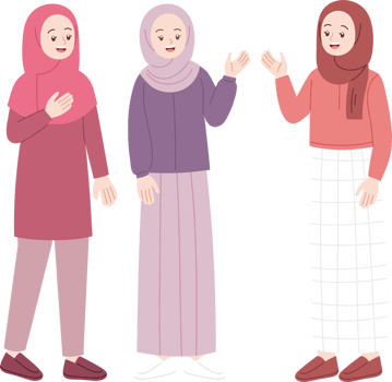woman having conversation character illustration png