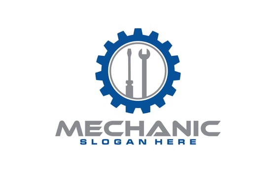 Mechanic auto service logo template vector