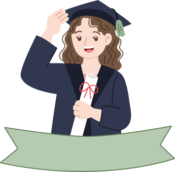 woman portrait for graduation illustration png