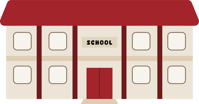 school building cartoon clipart illustration png