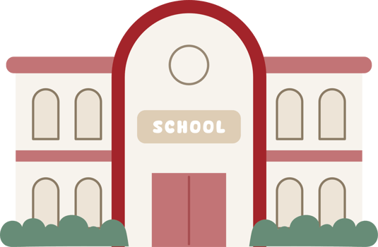 school building cartoon clipart illustration png