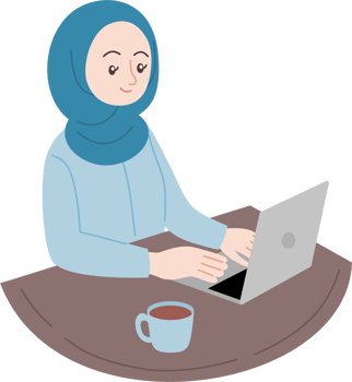 woman busy working with laptop work from home png