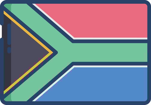 Flag linear color illustration vector