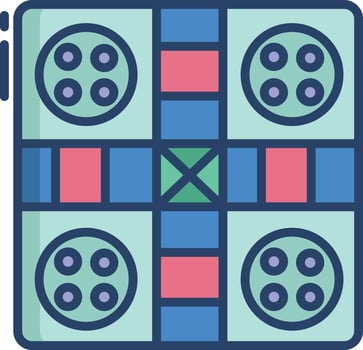 parchis linear color illustration vector