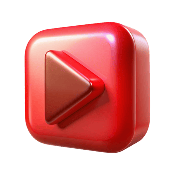 YouTube 3D YouTube logo 3D YouTube icon 3D YouTube symbol png