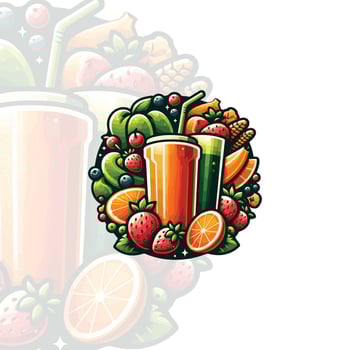 vibrant logo for a fruit shop vector