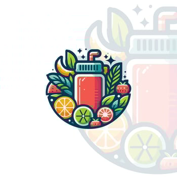 vibrant logo for a fruit shop vector