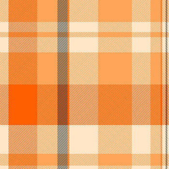 1960s seamless plaid texture, quiet check background. Sexy tartan textile pattern fabric in orange and bisque colors. vector