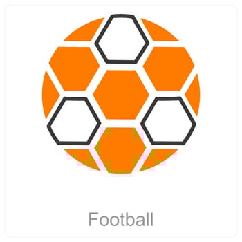 Football and goal icon concept vector