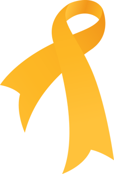 Orange Awareness Ribbon Childhood Cancer Illustration png