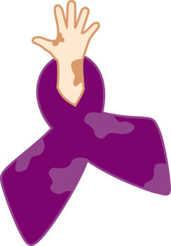 Leprosy Hands Purple Ribbon Illustration png