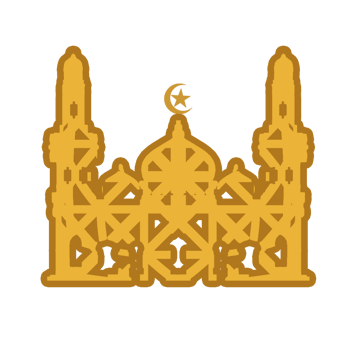Islamic element decoration for special celebration greeting card png