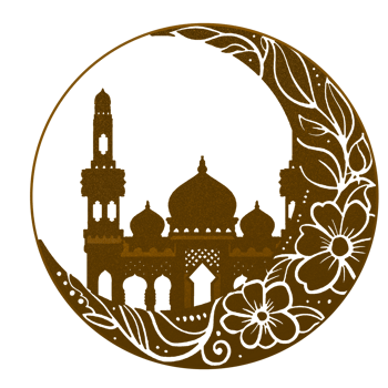 Islamic element decoration for special celebration greeting card png