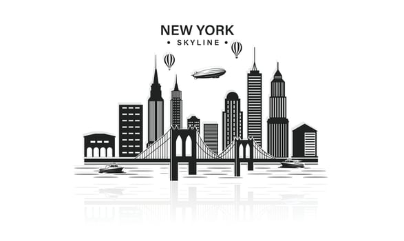 New York city skyline vector