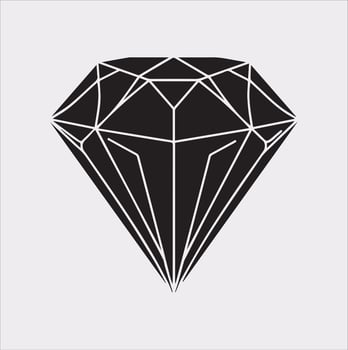 diamond silhouette illustration on White Background vector