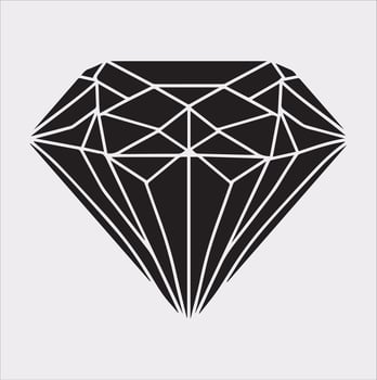 diamond silhouette illustration on White Background vector