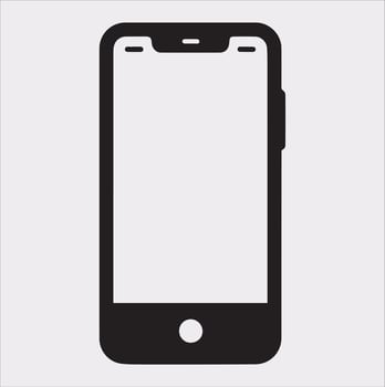 mobile silhouette on White Background vector