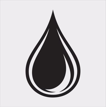 water drop silhouette illustration on White Background vector