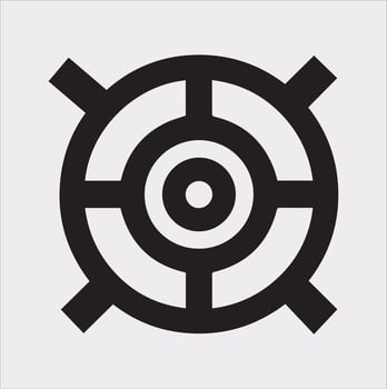 target icon silhouette illustration vector