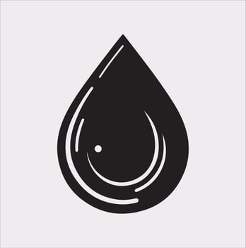 water drop silhouette illustration on White Background vector
