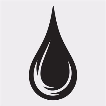 water drop silhouette illustration on White Background vector