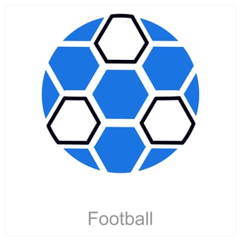 Football and goal icon concept vector