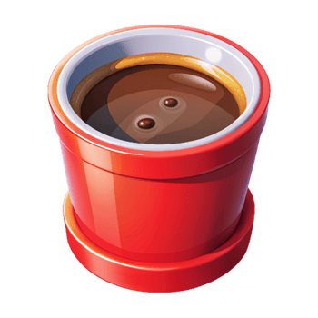 Coffee in Cup Cartoon Design png