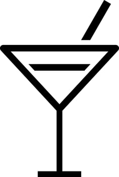 Cocktail icon Drink stencil clipart Engraving vector
