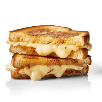 a grilled cheese sandwich with cheese on top png