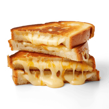 a grilled cheese sandwich with melted cheese on top png