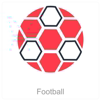 Football and goal icon concept vector