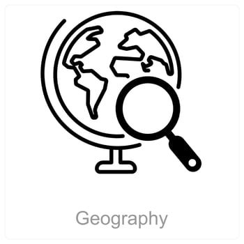 Geography and globe icon concept vector