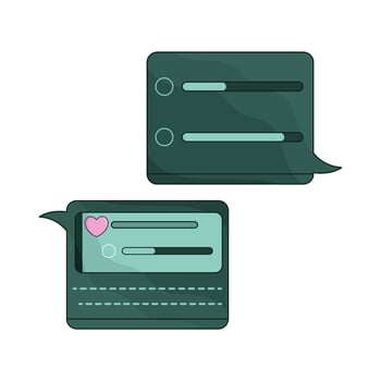illustration of mobile chat vector