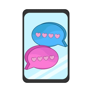 illustration of love message vector