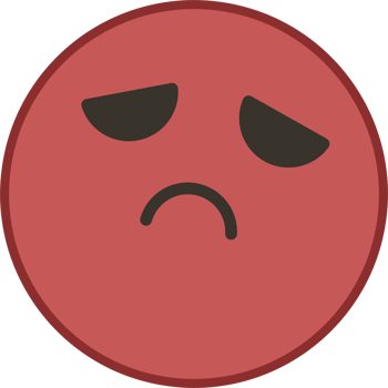 Flat Bad mood Icon Sticker png