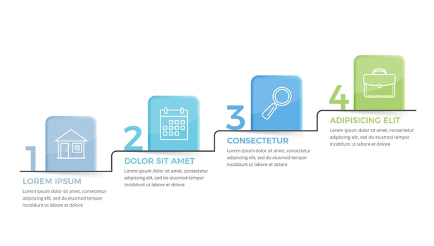Infographic Template with 4 Steps vector