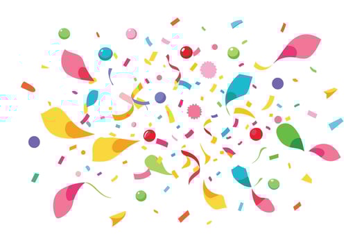 Colorful Confetti and Streamers Celebrate a Party vector