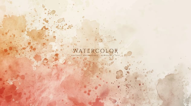 Abstract horizontal watercolor background. Neutral light colored empty space background illustration vector
