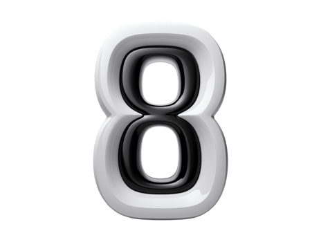 3d number eight png