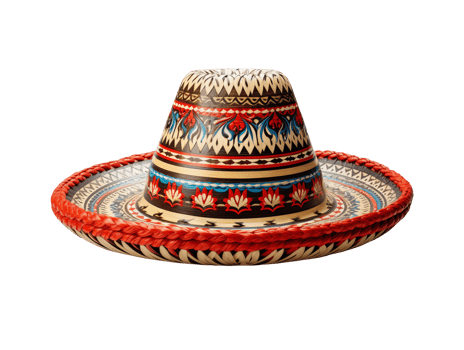 mexican sombrero hat isolated png