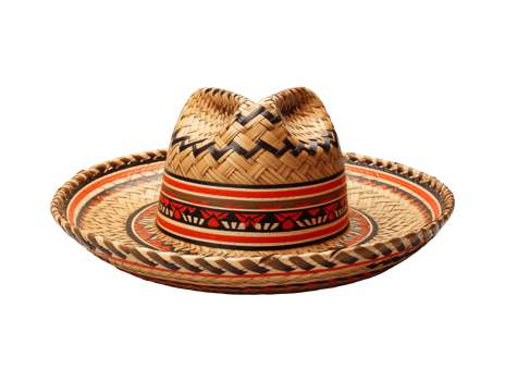 mexican sombrero hat isolated png