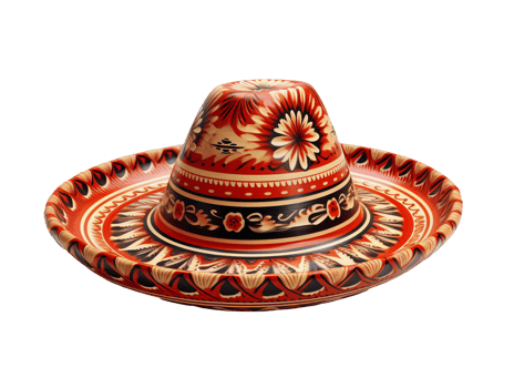 mexican sombrero hat isolated png