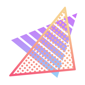Abstract retro style 80s-90s geometric shapes png