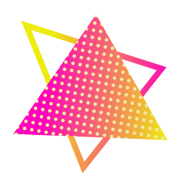 Abstract retro style 80s-90s geometric shapes png
