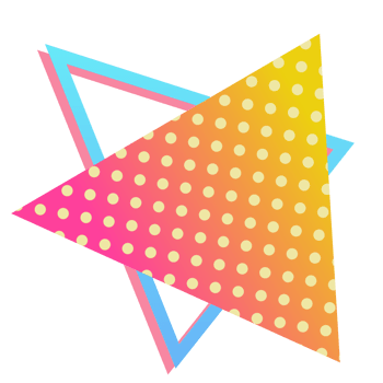 Abstract retro style 80s-90s geometric shapes png