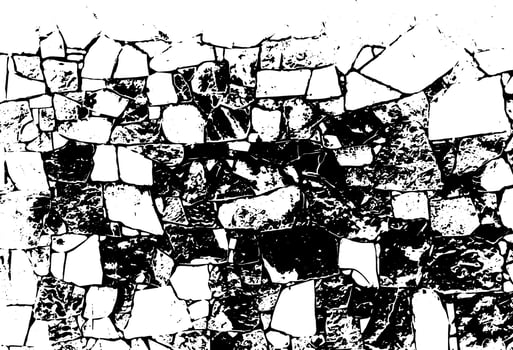 Rustic cracked texture with many cracks and scratches. Abstract background. Broken and damaged surface. vector