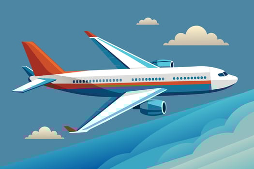 Airplane Flying Above Clouds During Daytime vector